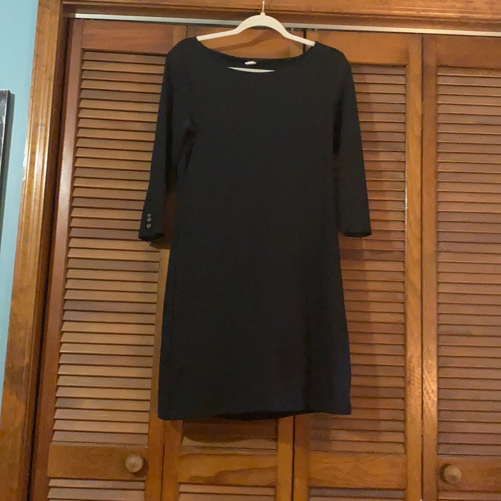 3/4 sleeve black dress